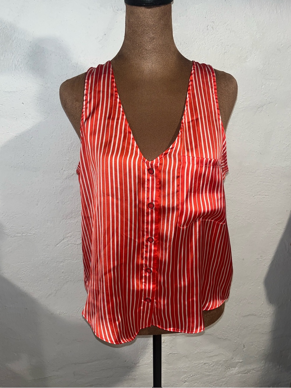 Forever 21 Striped Silky Tank Top